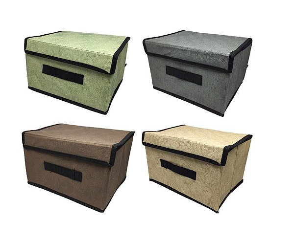 Conjunto Caixa Organizadora Tecido Color Multiuso 26x20cm 4 Peças