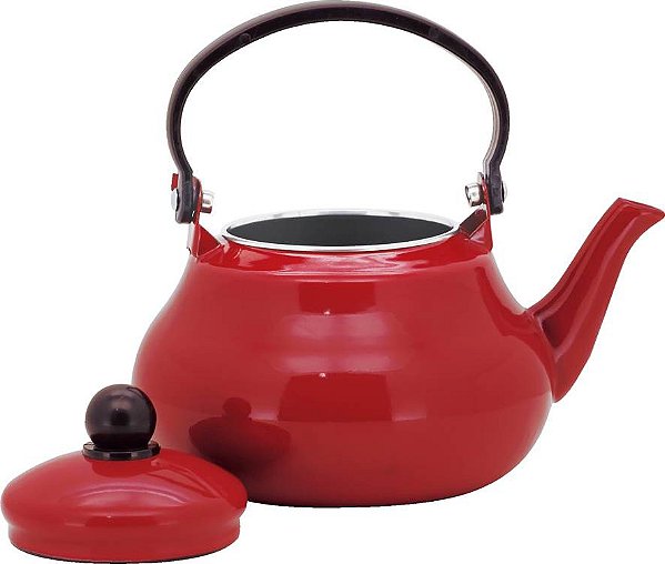 Chaleira Esmaltada Tradicional Vermelha 1,5 Litros - Yangzi