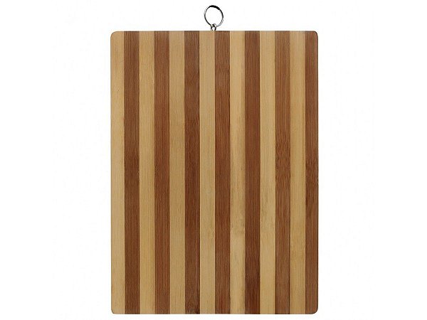 Tábua de Bambu 16 x 25,5 cm Com Cabo de Metal  - Ref YTB01M