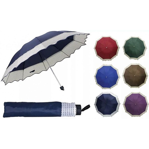 Sombrinha Guarda Chuva Polka Premium Grande 1,20m - Brizi