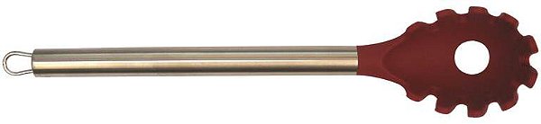 Pegador de Macarrão de Silicone com Cabo Inox Elite Vinho - Yazi