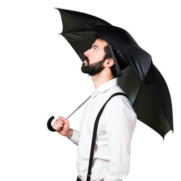 Guarda Chuva Abre e Fecha Automático Pongée Preto - Brizi