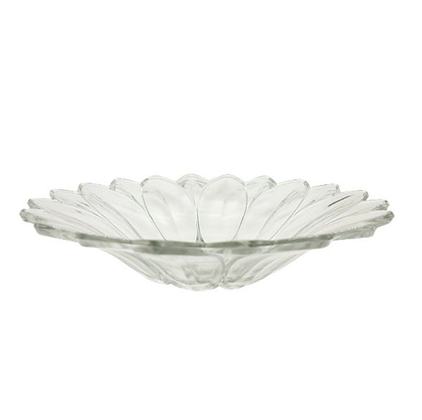 Fruteira Centro de Mesa Pétala Vidro Luxo 32cm - Fratelli