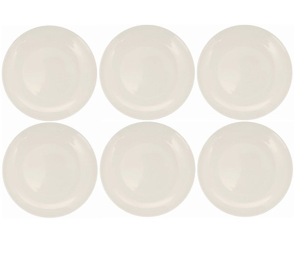 Jogo Prato de Sobremesa Melamine Plaza 20cm 6 Unidades - Yangzi