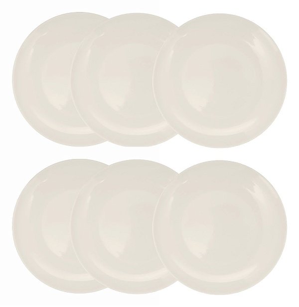 Jogo Prato de Jantar Melamine Plaza 28cm 6 Unidades - Yangzi