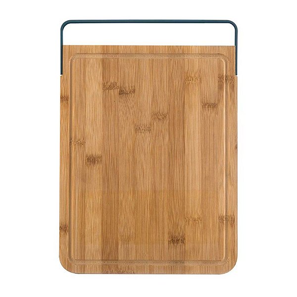 Tábua Bambu Premium Dupla Face com Friso e Lisa Alça Inox Aspen - Yangzi
