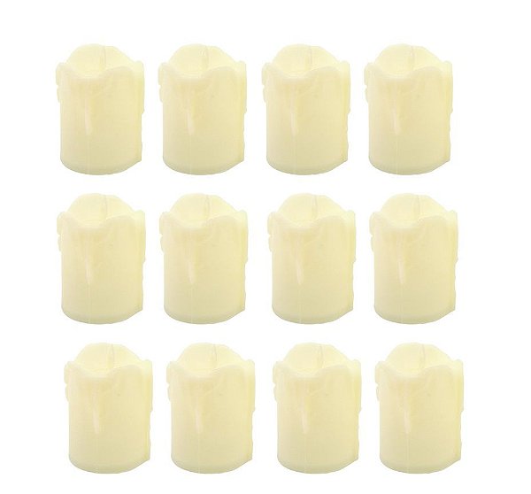 Kit 12 Mini Velas Eletrônica LED 5cm - Yangzi