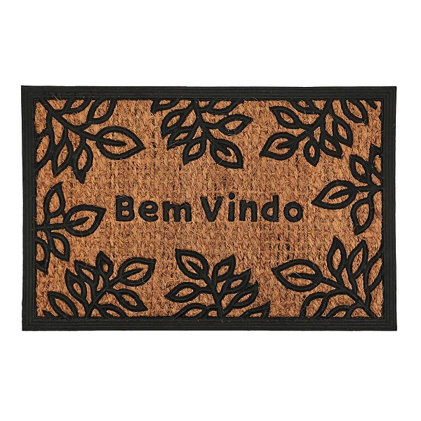 Tapete Capacho Emborrachado Bem Vindo Antiderrapante 40x60cm - Yangzi