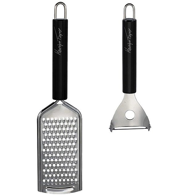 Kit Descascador de Legumes e Ralador Inox Black Henrique Fogaça - Tuut