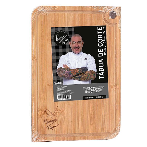 Tábua de Corte Bambu Eco Prime Henrique Fogaça 22x32cm - Tuut