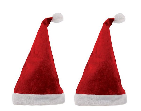 Kit Gorro Papai Noel Veludo Luxo 2 Unidades Tamanho Único - Yangzi