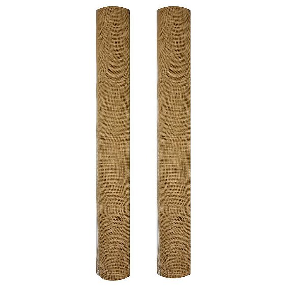 Kit Tela Decorativa Natal Fita Gigante 52cm x 5 metros Bege Natural 2 Peças - Magizi