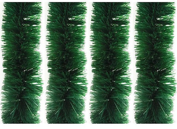Festão De Natal Pet Largo Verde Fosco 12cm Jogo 20 metros