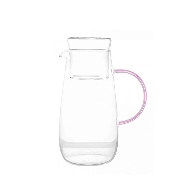 Jarra Moringa Vidro Borossilicato Com Alça Fan 1300ml e Copo - Wolff