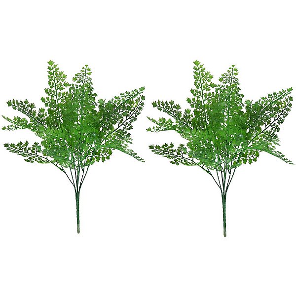 Kit 2 Buquês Folhagem Verde Artificial Prime 40cm - MC Flores