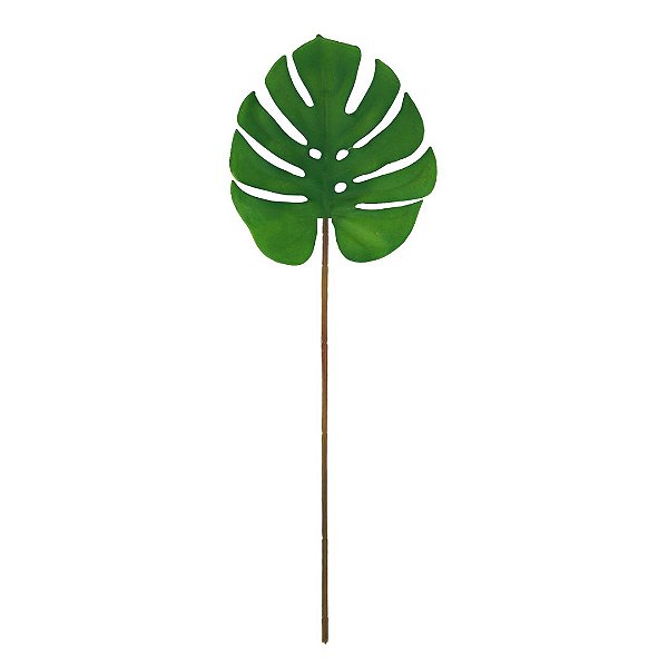 Folha Costela de Adão Verde Artificial Látex Premium 19cm - MC Flores