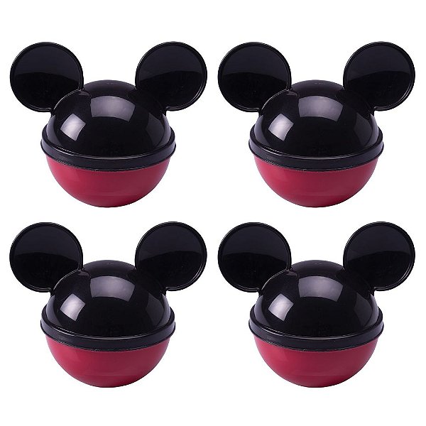 Kit 4 Porta Objetos Lembrancinha Aniversário Mickey 220ml - Plasútil