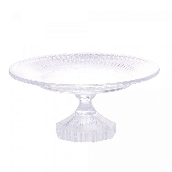 Prato para Bolo de Cristal Renaissance 18,5cm x 9,5cm - Lyor