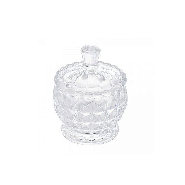 Potiche com Pé de Cristal Diamond 8,5cm x 10cm - Lyor