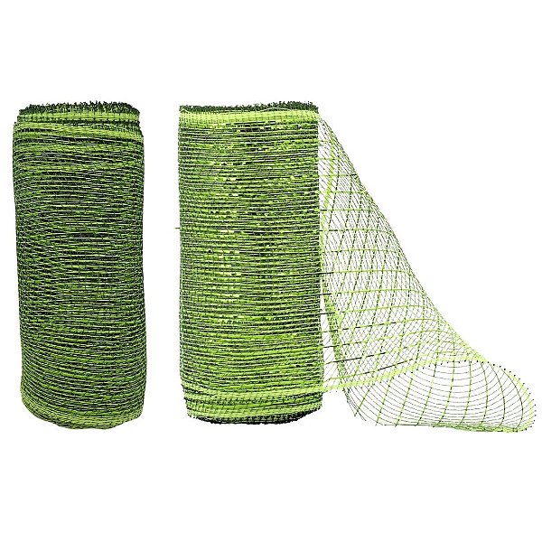 Kit 2 Telas Decoração Natal Fita Prime 15cmx5m Verde - Magizi