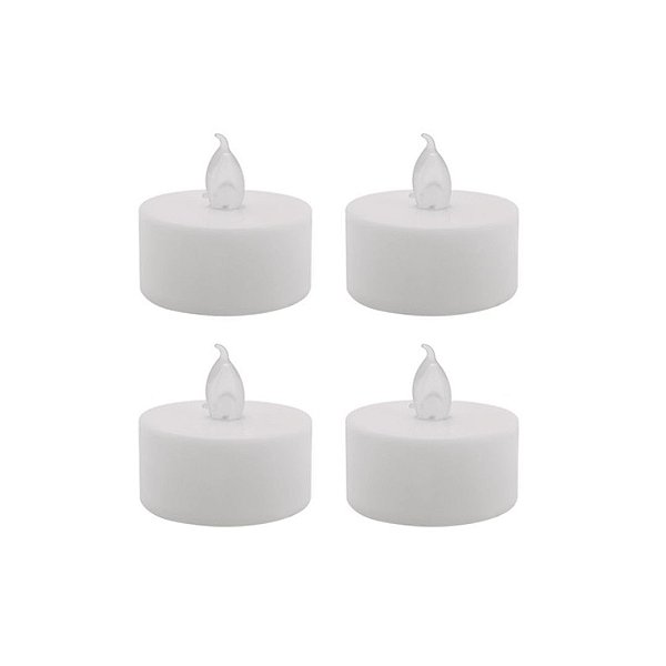 Kit 4 Mini Velas Eletrônica LED Branco Quente - Yangzi