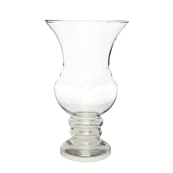 Vaso de Vidro Decorativo Transparente Natália 34cmx19cm - Mistral
