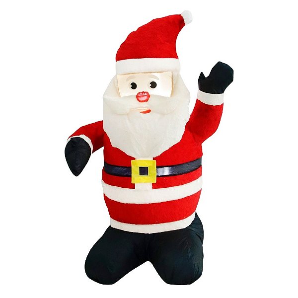 Papai Noel Inflável Gigante Iluminado LED Natal  1,2 metros - Art Christmas
