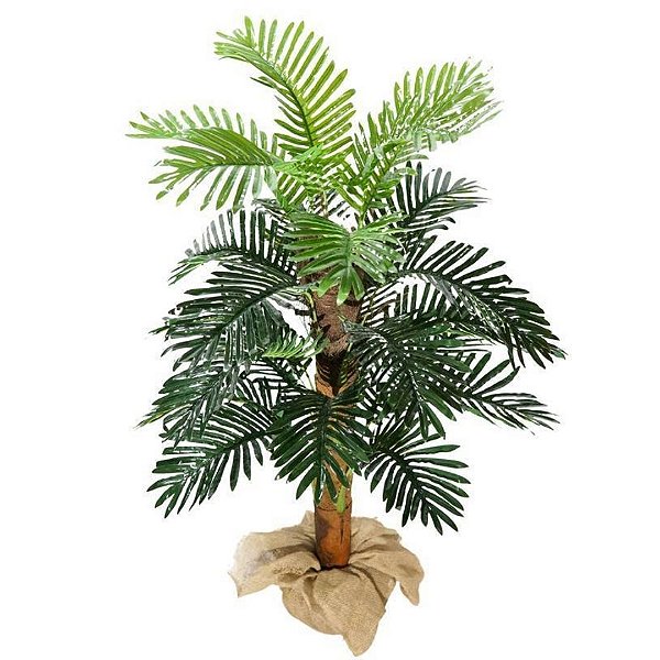 Planta Palmeira Artificial 1,30 metros 25 Folhas Verde Realista - MC Flores