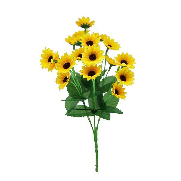 Buquê Mini Girassol 22 Flores Artificial Prime - MC Flores