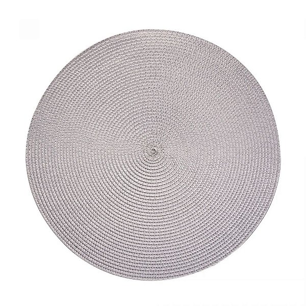 Jogo Americano Redondo Fresno Espiral Cinza 38cm Unidade - Lyor