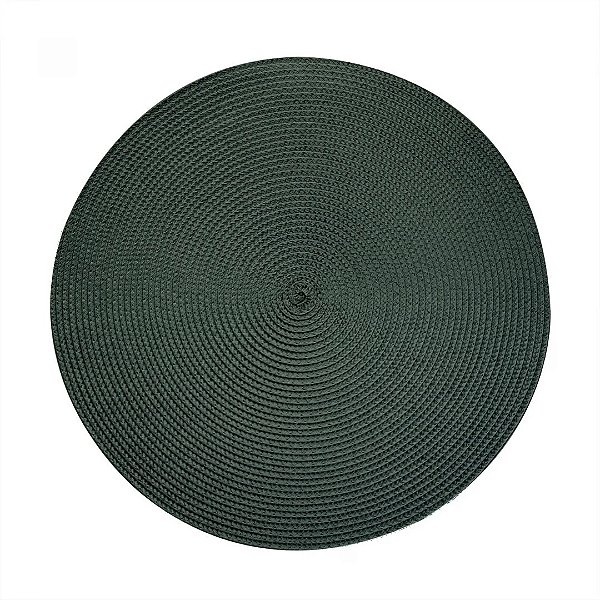 Jogo Americano Redondo Fresno Espiral Verde Militar 38cm Unidade - Lyor