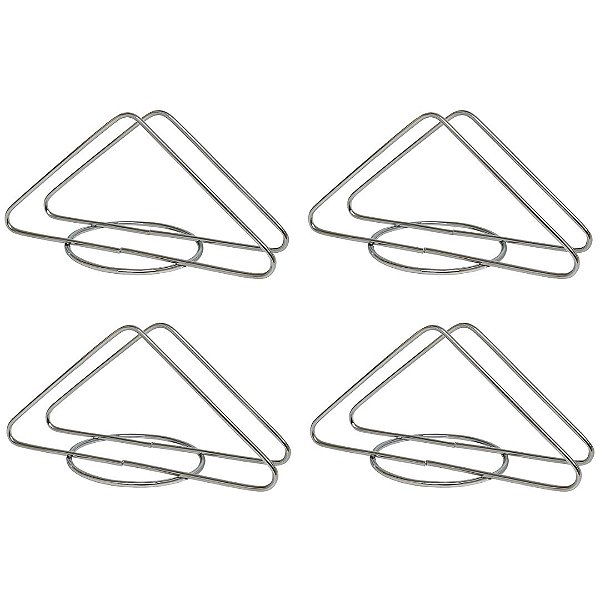 Kit 4 Porta Guardanapos Aramado Aço Cromado Prime - Araminas
