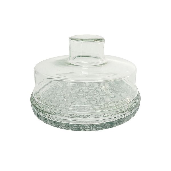 Queijeira de Vidro Com Tampa Colonial Porta Queijo 20cm - Mistral