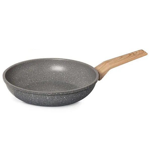 Frigideira Revestimento Cerâmico Cinza Marmorizado Fundo Indução Prime 24cm - Fratelli
