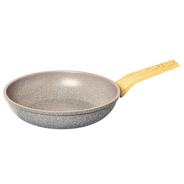 Frigideira Revestimento Cerâmico Bege Marmorizado Fundo Indução Prime 24cm - Fratelli