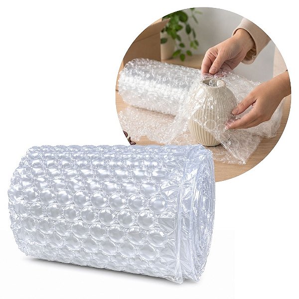 Plástico Bolha Rolo 10 metros x 32cm Manta Colmeia Premium Destacável Ultra Resistente Transporte Proteção