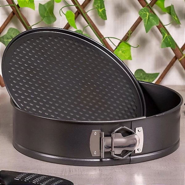 Forma Redonda Fundo Removível Aço Carbono Teflon Antiaderente 24cm - Quality House