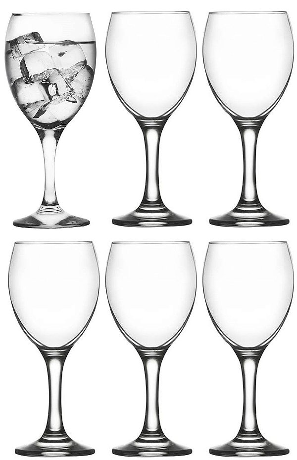 Jogo Taça Empire Água 340ml Vidro 6 Unidades - Vitrizi
