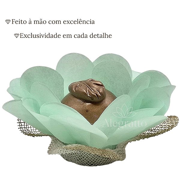 Forminha Lunita Papel com tela - Verde Bebê SS05
