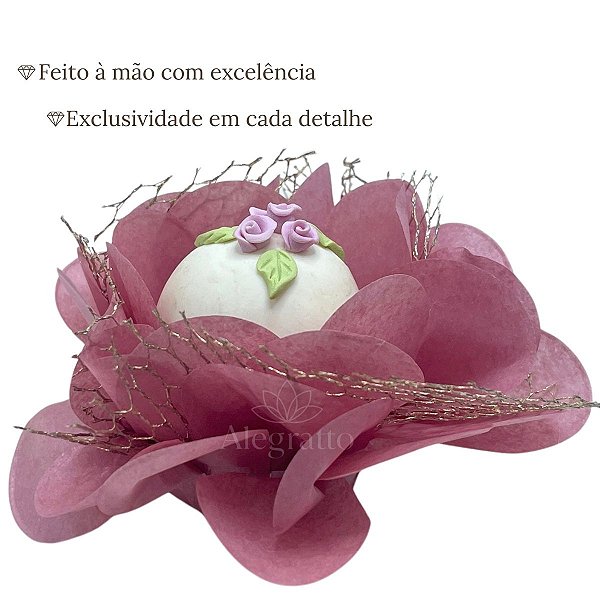 Forminha Imperial - Papel com tela - Rosa Velho SS38