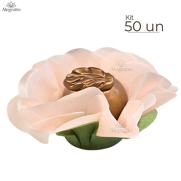 Kit 50 Forminhas Delicatta Papel - Rosa Chá