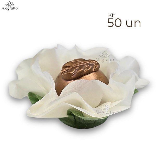 Kit 50 Forminhas Delicatta Papel - Off White