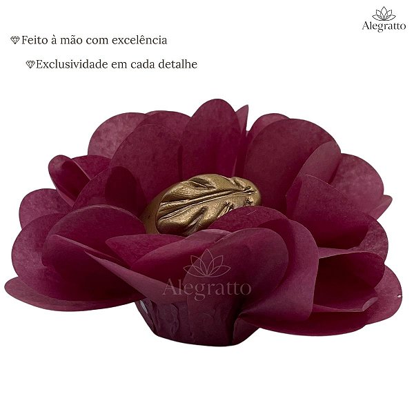 Forminha Delicatta  Papel - Rosa velho Escuro SS39