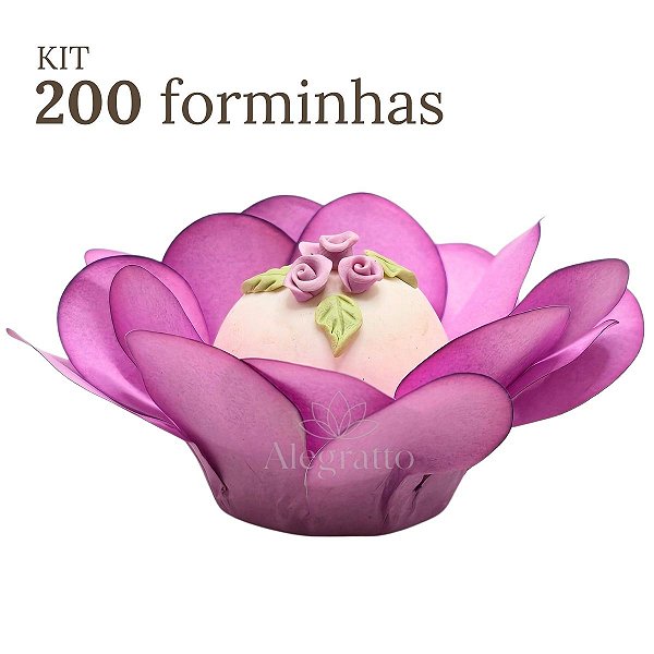 Kit 200 Forminhas Bela Papel - Magenta