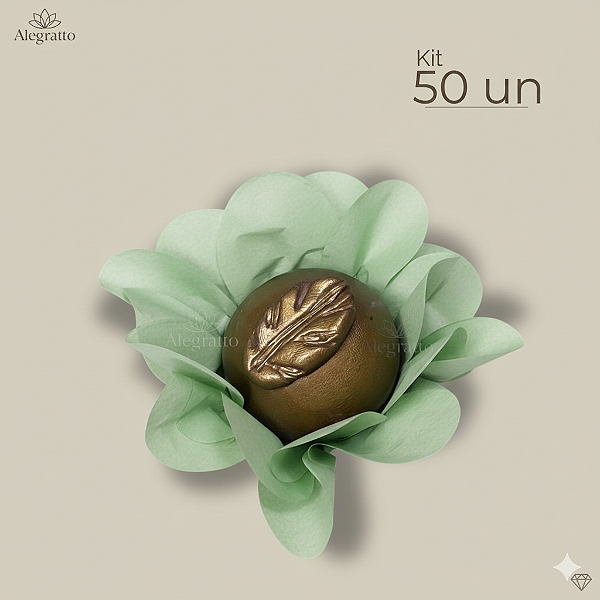 Kit 50 Forminhas Lunari  Papel - Verde Oliva Claro SS19