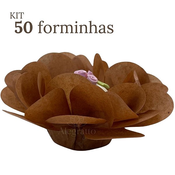 kit 50 forminhas Delicatta - Papel - Caramelo