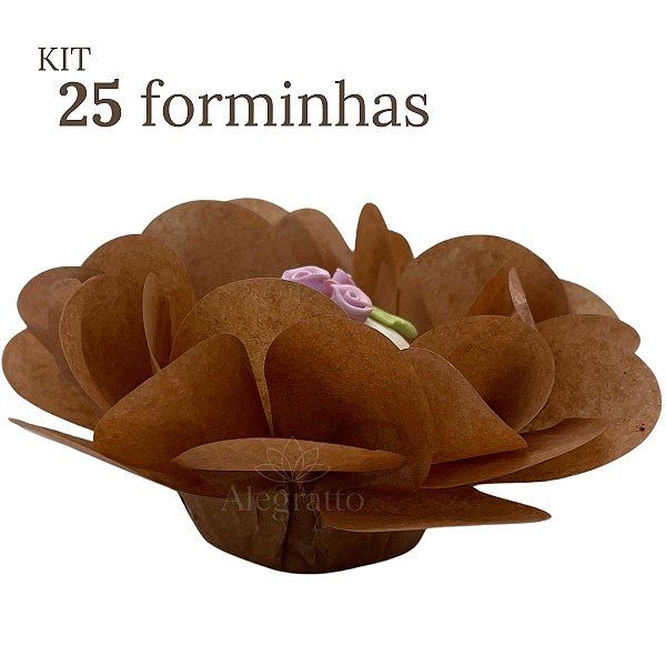 kit 25 forminhas Delicatta - Papel - Caramelo