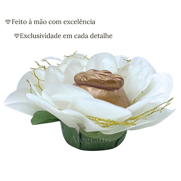 Forminha Imperial - Papel com tela - Branco com dourado