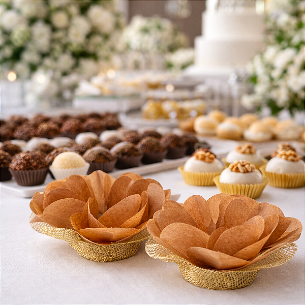 Forminha Lunita Papel com tela - Caramelo