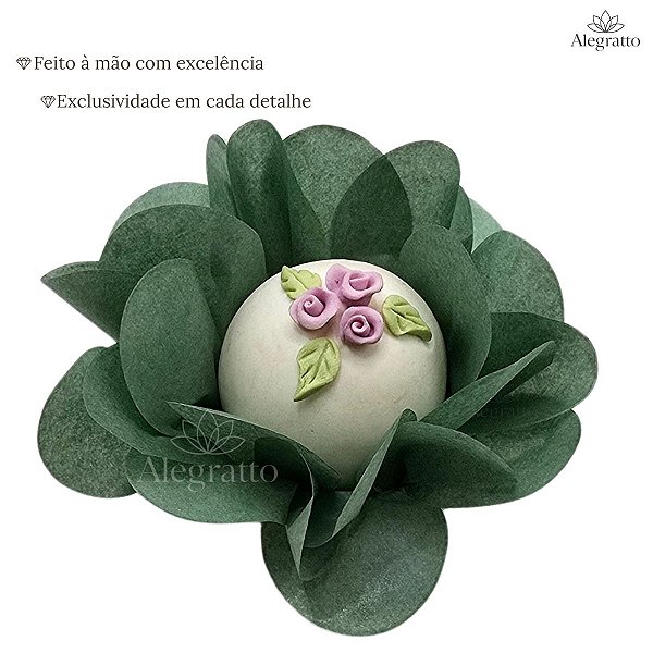 Forminha Delicatta  Papel - Verde Oliva Escuro